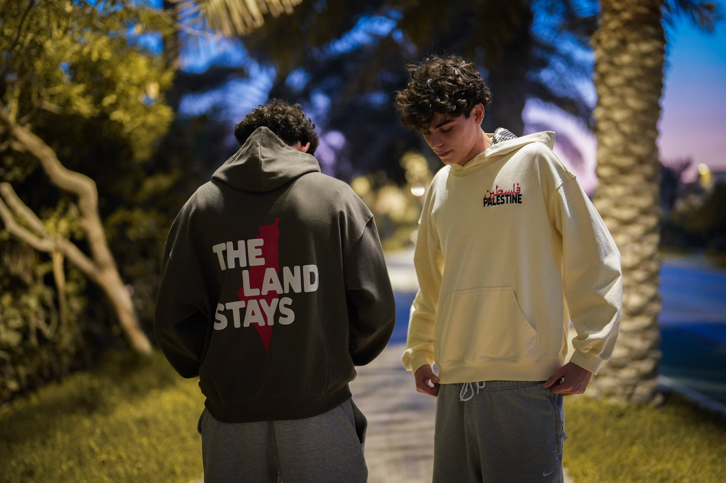 The land stays Grey Hoodie