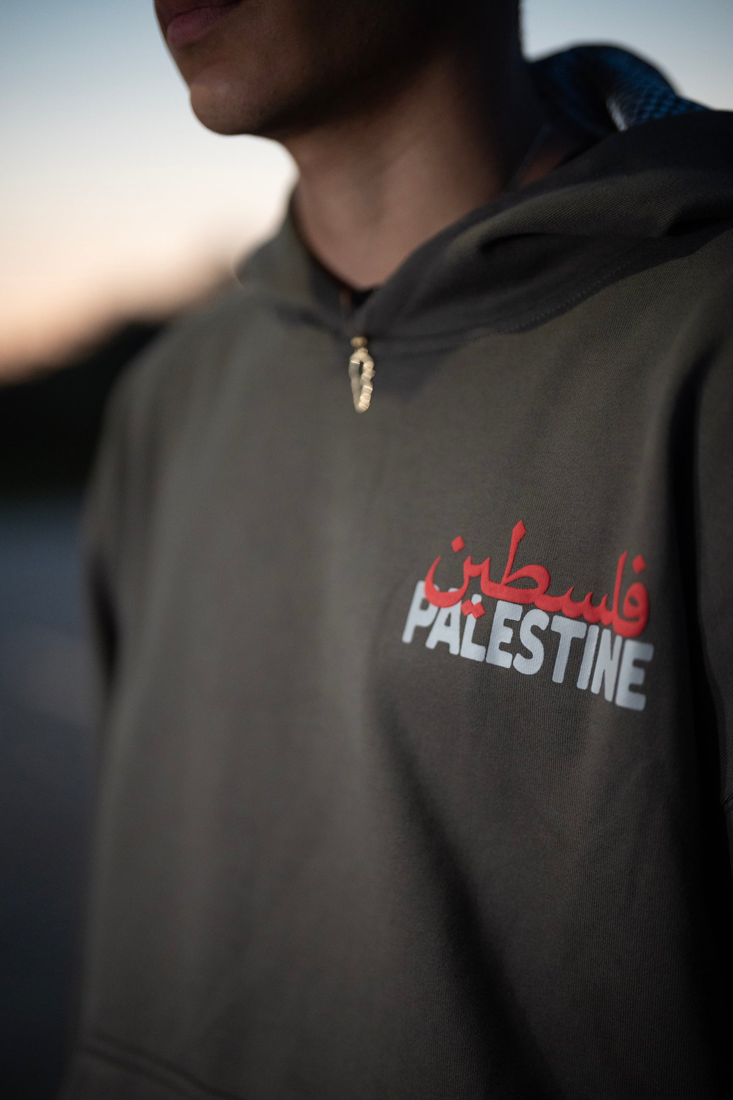 The land stays Grey Hoodie